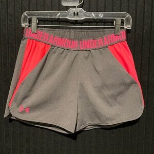 Under Armour Women's Athletic Shorts in Gray and Pink